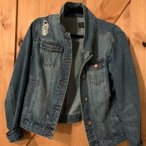 Jean distressed jacket